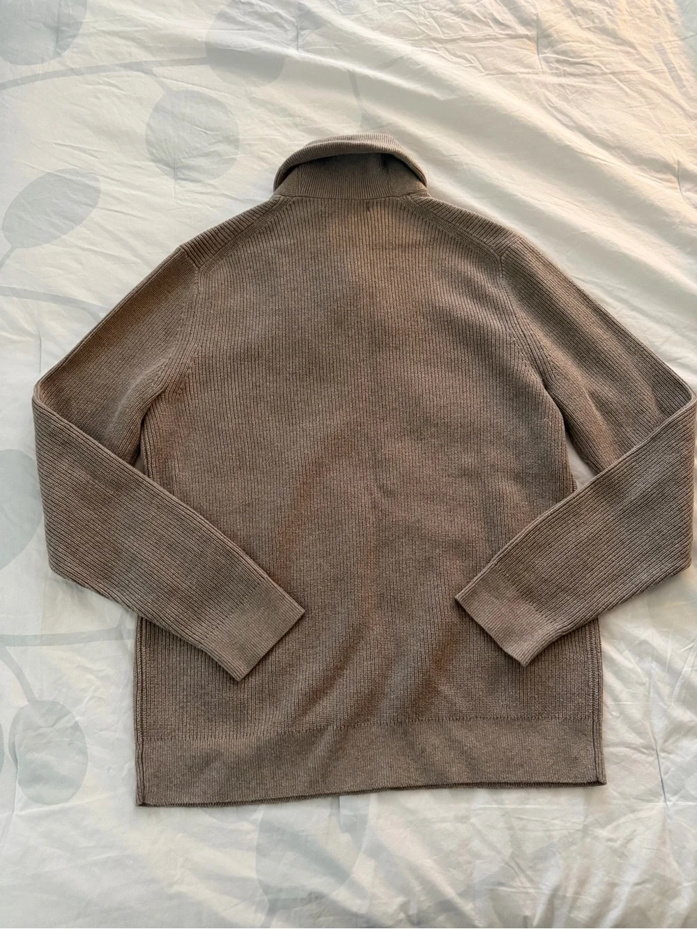 Banana Republic Men's Shawl Collar Ribbed Sweater - Taupe M